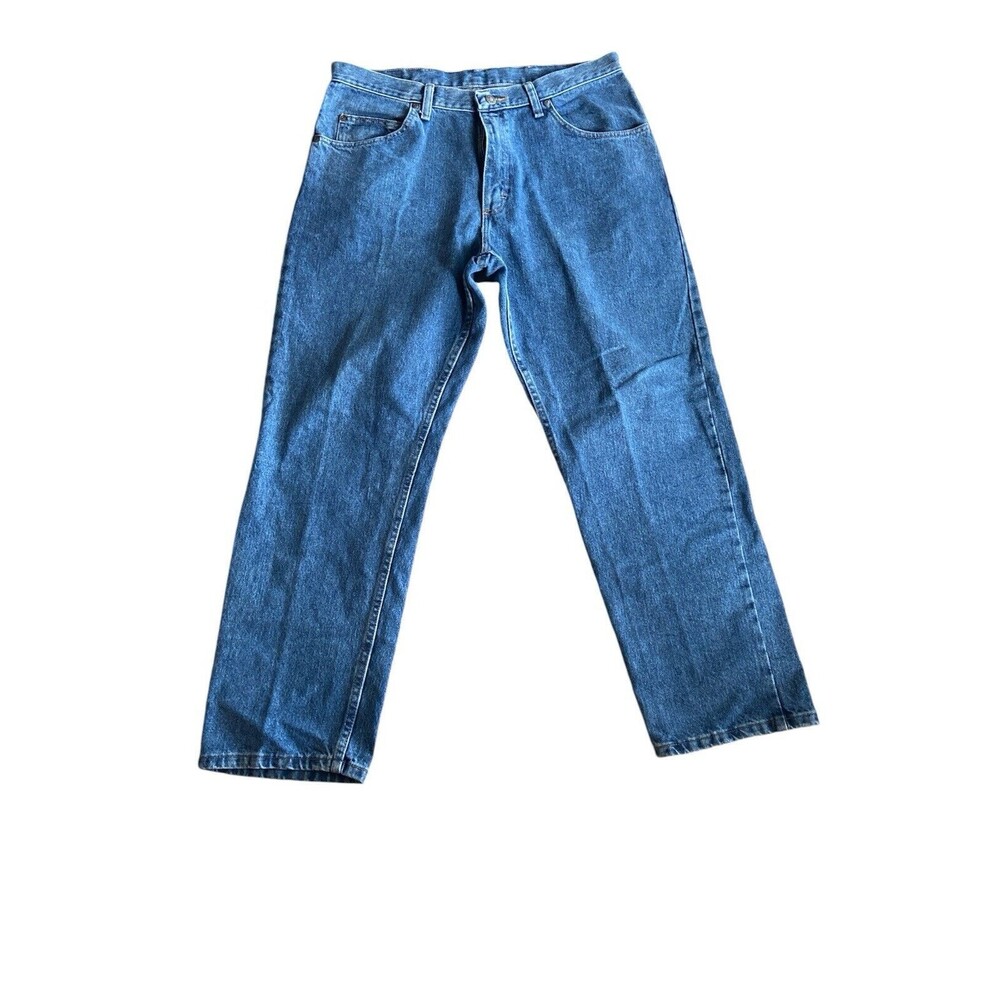 Wrangler Relaxed Fit Men’s Size 36x30‎ Denim Blue Jeans Premium Quality
